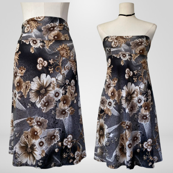 LulaRoe Womens Whimsigoth Midi Skirt Dress Size 3XL Fairy Grunge Stretch Office - Picture 1 of 10